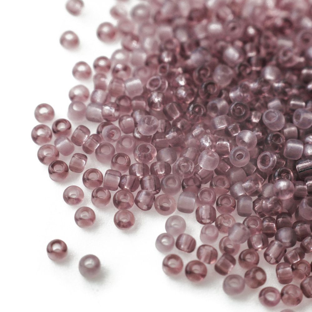 бисер "радуга", цвет сиреневый прозрачный, 12/0 (уп 7 г)