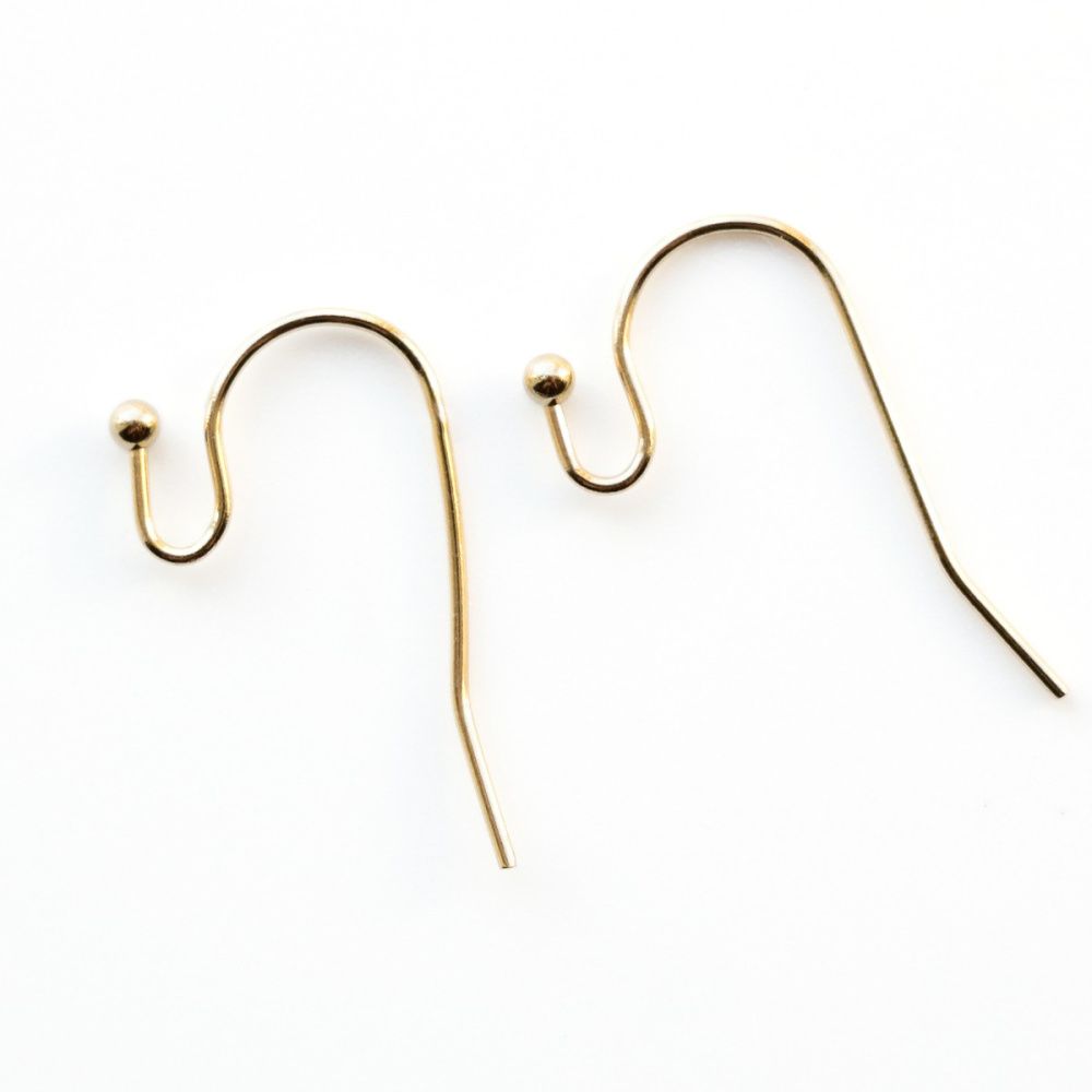 швензы "крючок", сталь гипоаллергенная, цвет золото, 20x12x1.8 мм