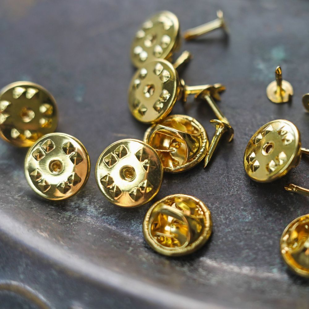 основа для броши "клик", цвет золото, 12 мм