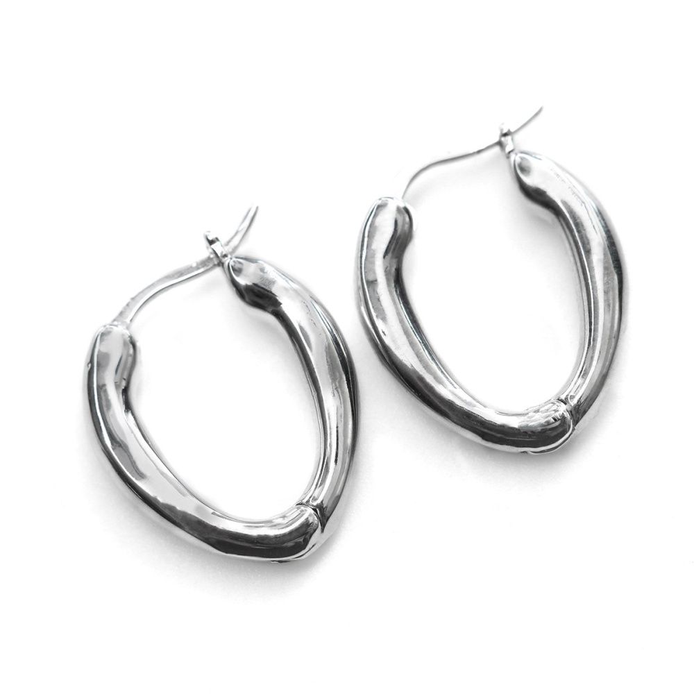 швензы "овал", покрытие платина, 21x16x3.5 мм 