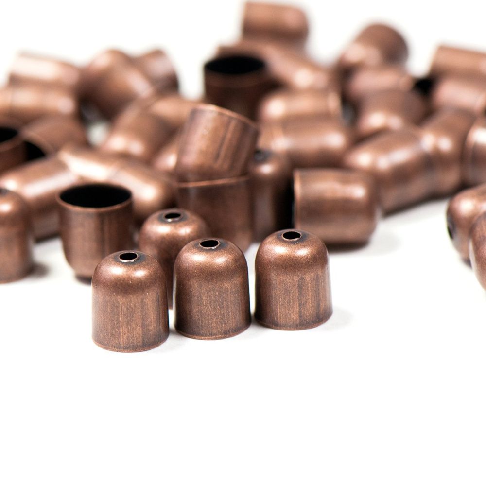 колпачок-наконечник "колокол", цвет красная медь,8x7 мм