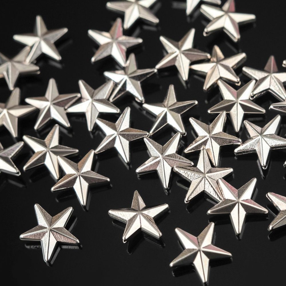 бусина, металл "звезда", цвет античное серебро, 12x12x4 мм