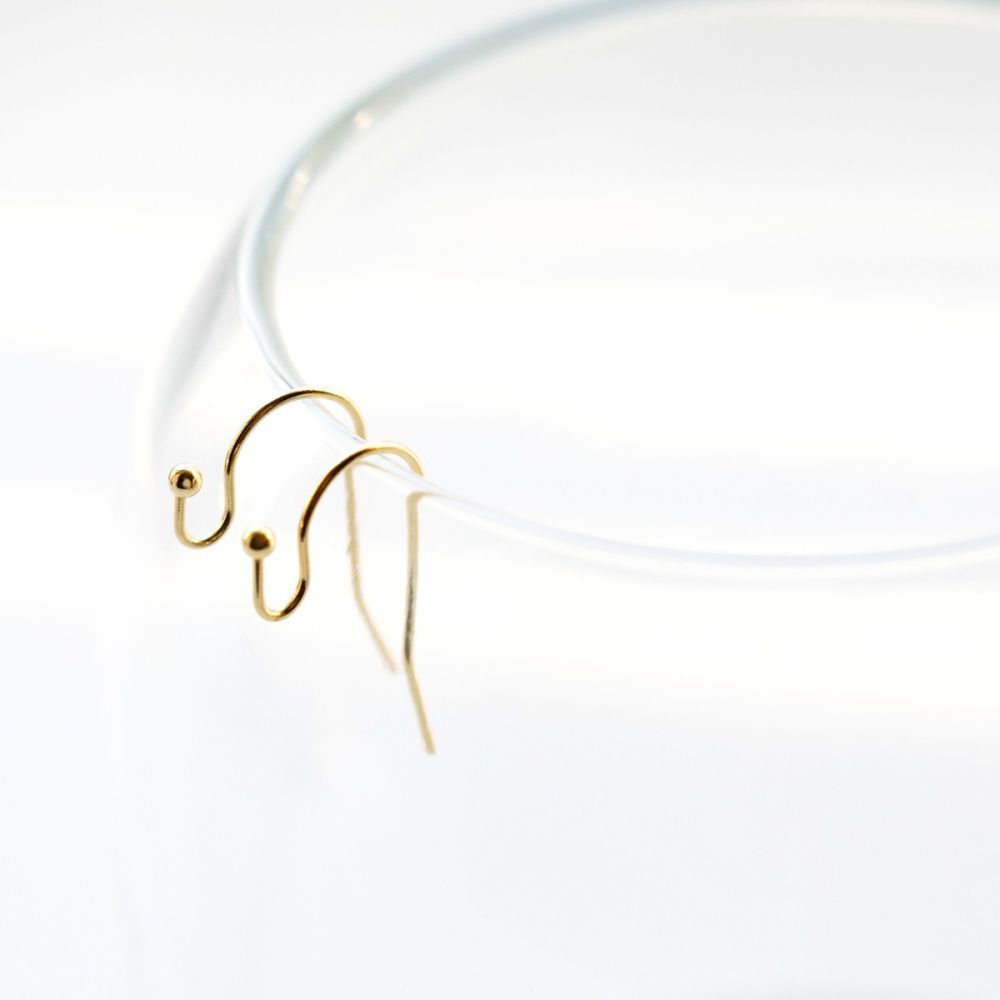 швензы "крючок", сталь гипоаллергенная, цвет золото, 20x12x1.8 мм