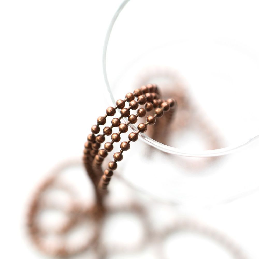 цепочка "шарик", цвет медный, шарик 3.2 мм