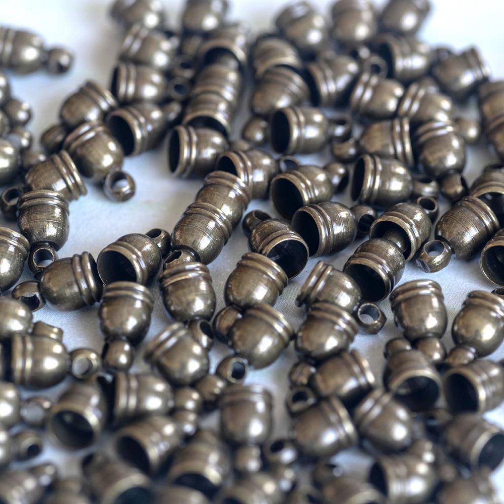 концевик для шнура "белл", цвет античная бронза, 8х5 мм