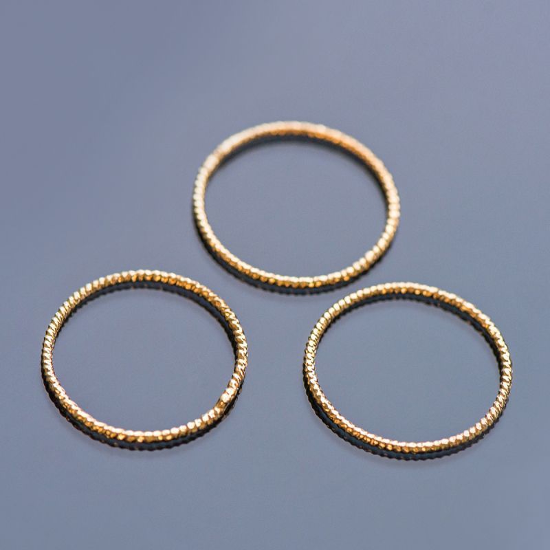 коннектор "круг", позолота, 18x1мм