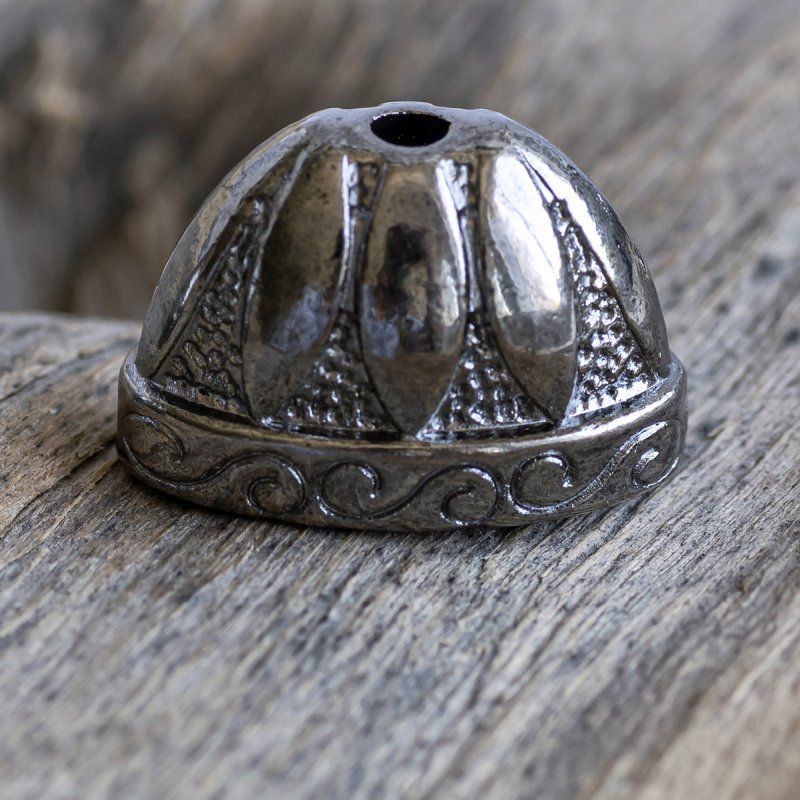 колпачок для бусин "росинка", цвет черный, 20х13х12 мм