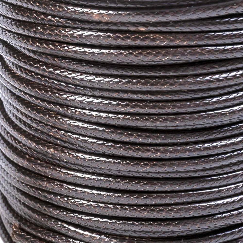 шнур вощеный, цвет кофе, 3 мм