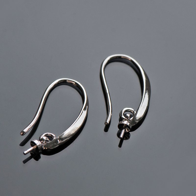 швензы "летиция с бейлом", покрытие платина, 24x3x2.5 мм