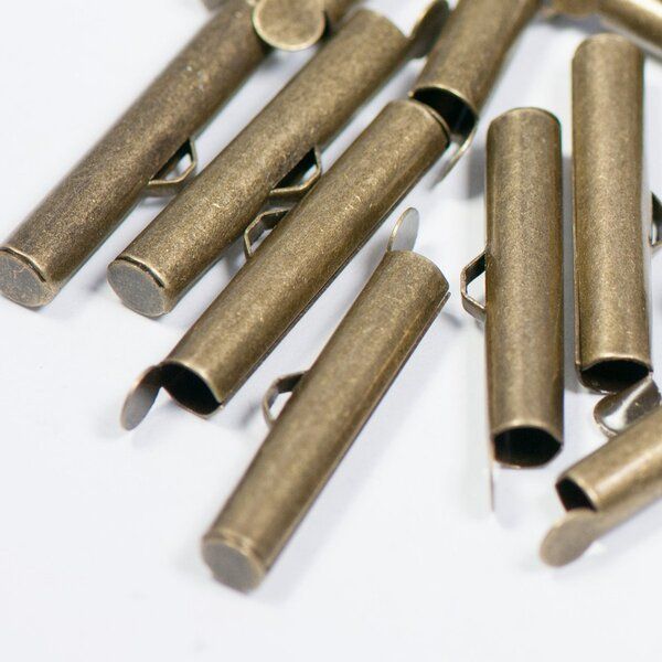 застежка для бисерного полотна, цвет античная бронза, 26х5 мм