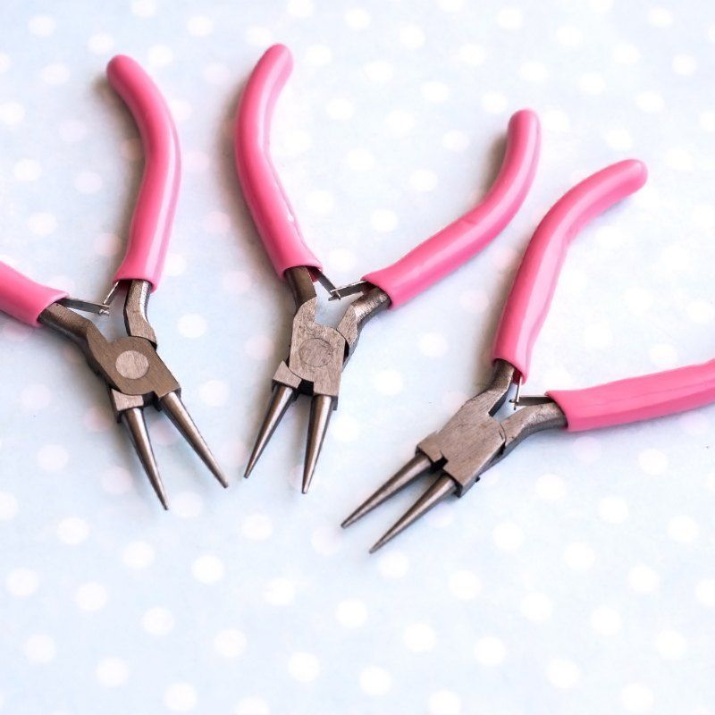 инструмент, круглогубцы, розовые ручки, 12x7.6x0.9 мм