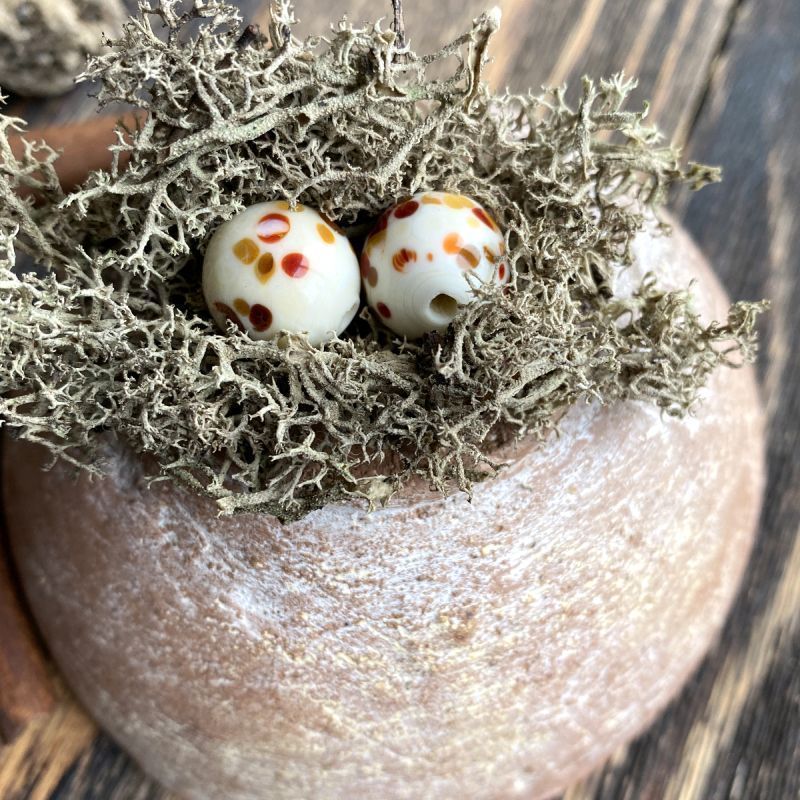 бусина, мурано "россыпь", коричневая посыпка, 13х13 мм