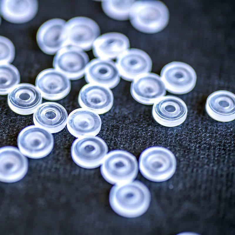 протекторы для клипс, пластик, цвет прозрачный, 7x7x2 мм