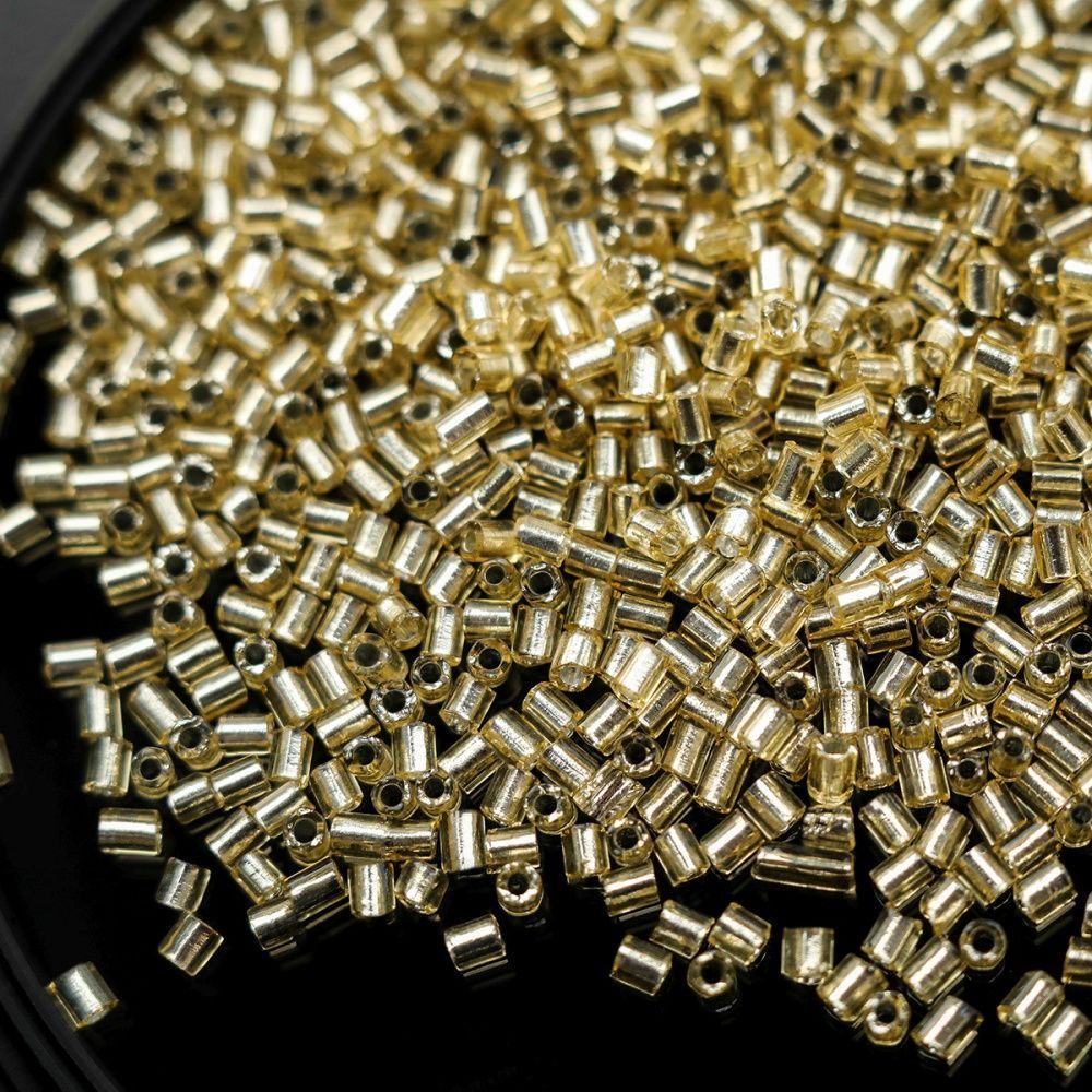 бисер "радуга", рубка, цвет светлое золото (уп 7 г)