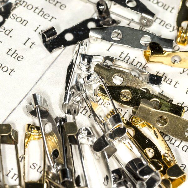 основа для броши "ричи", цветовой микс, 20х5х5 мм