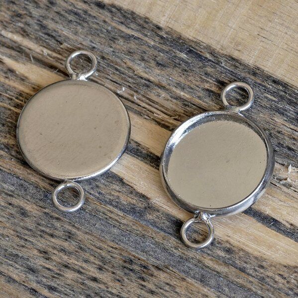 коннектор-сеттинг "лима", цвет платина, 22x14x2 мм