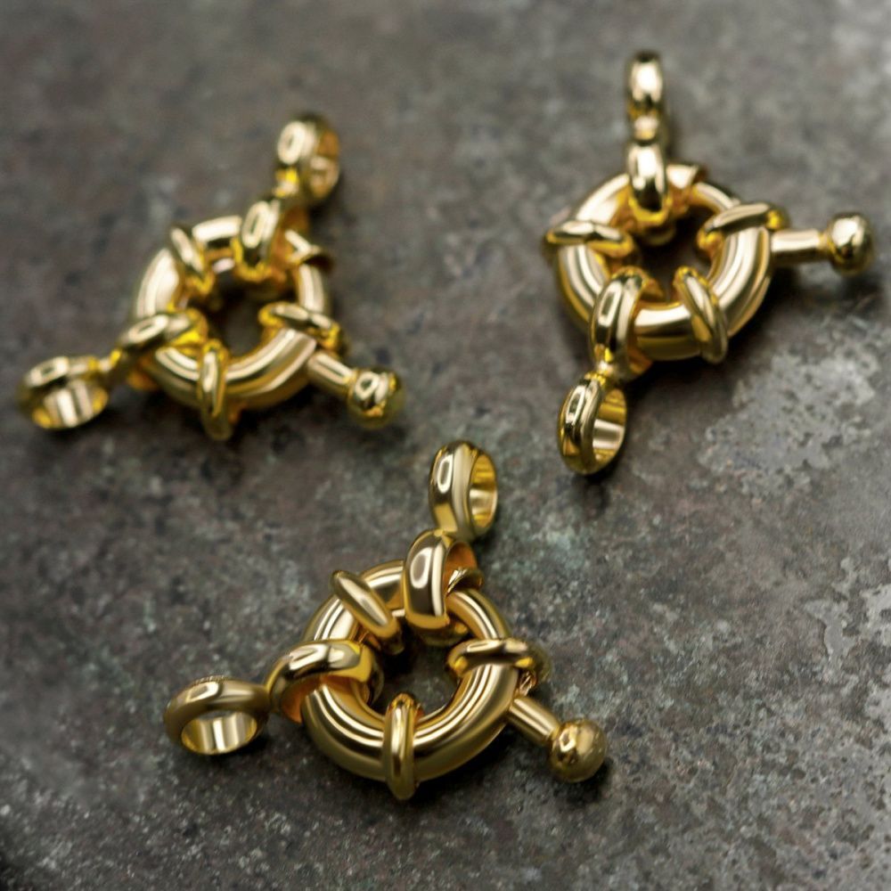 Замочки замочек-кольцо, цвет золото, 9х4 мм