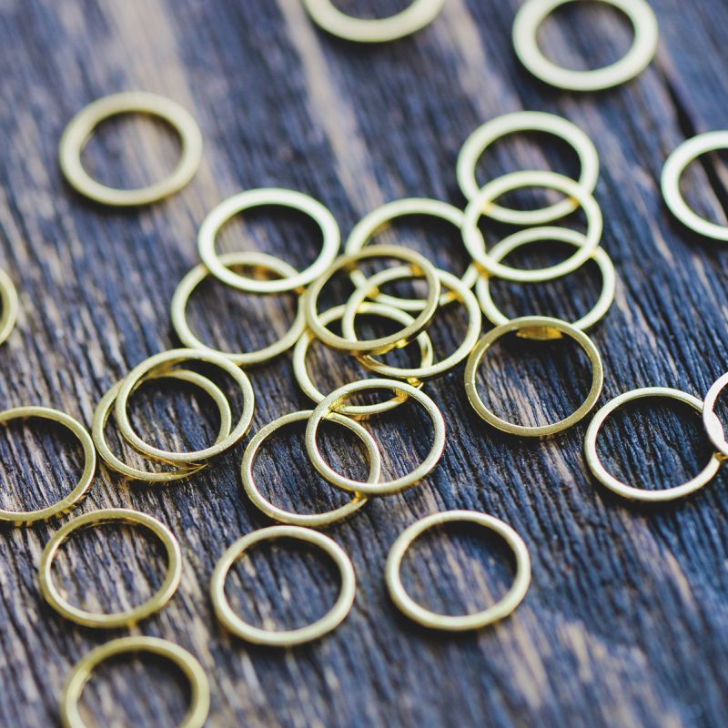 колечко неразъемное, цвет золото, 10х1 мм (уп 5 гр)