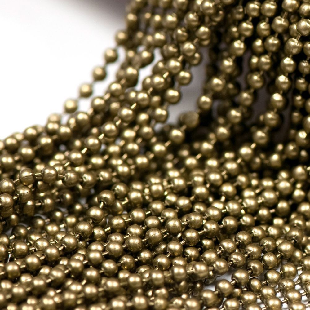 цепочка "шарик", цвет античная бронза, шарик 1.5 мм