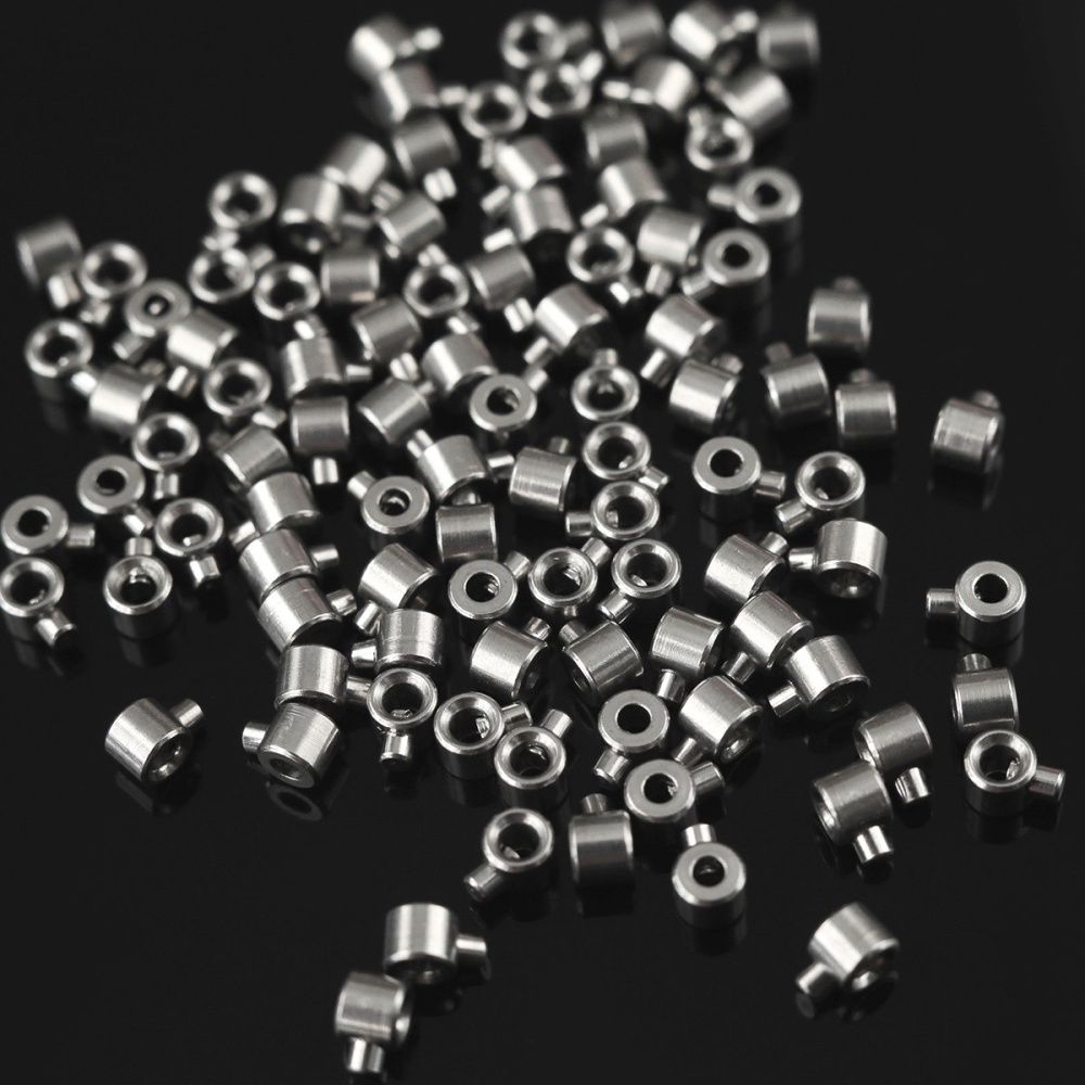 кримп стальной "one touch", цвет стальной, 4x3x2.5 мм