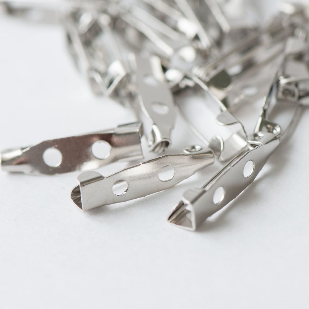 основа для броши "ричи", цвет платина, 20х5х5 мм