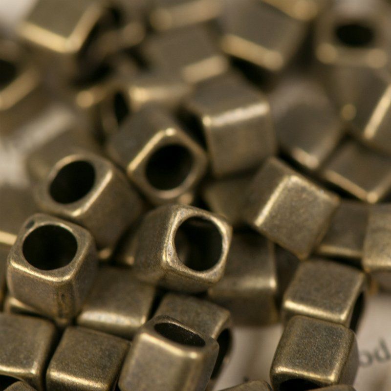 ес бусина металл "куб", цвет античная бронза, 6х6х6 мм