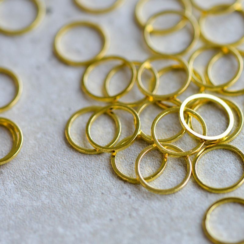 колечко неразъемное, цвет золото, 10х1 мм (уп 5 гр)