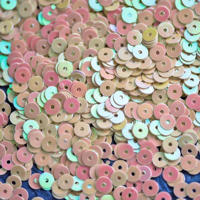 пайетки плоские, айвори радужный, 4 мм