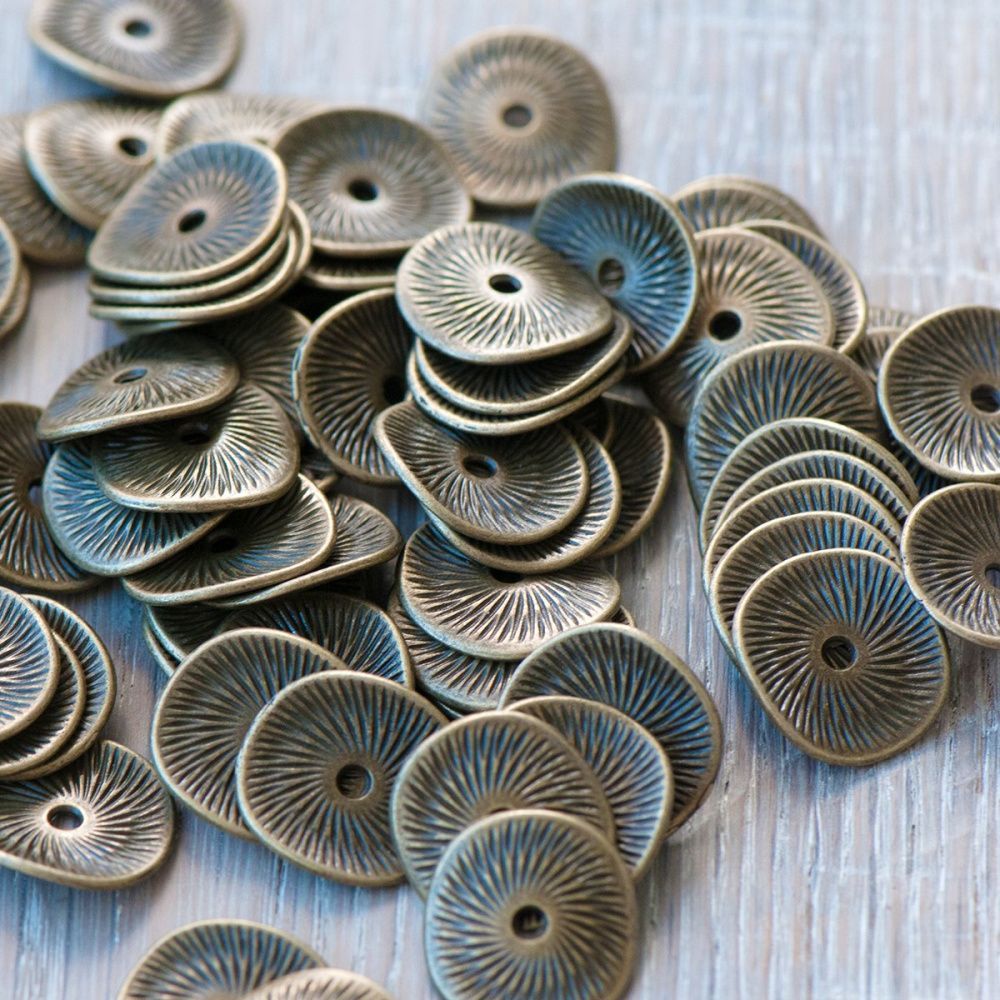 разделитель для бусин "спектр", цвет античная бронза, 15x14x1 мм