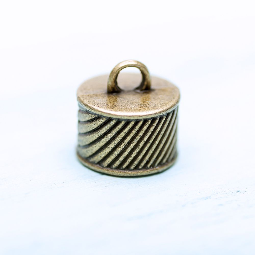 концевик для шнура "арлетт", цвет античная бронза, 16x11 мм