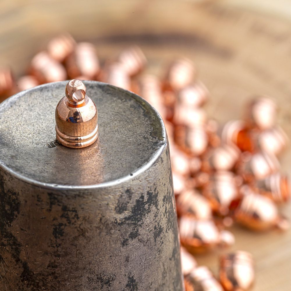 концевик для шнура "белл", цвет розовое золото, 9х6 мм