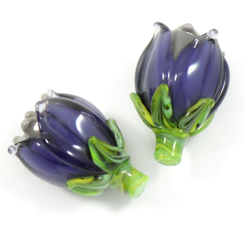 бусина, мурано "колокольчик", фигурная, лавандовый, 17х14 мм