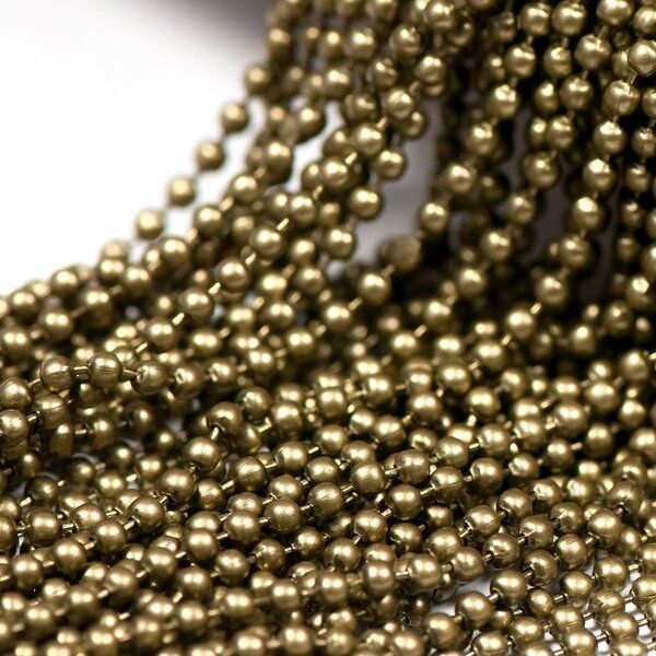 цепочка "шарик", цвет античная бронза, шарик 2 мм