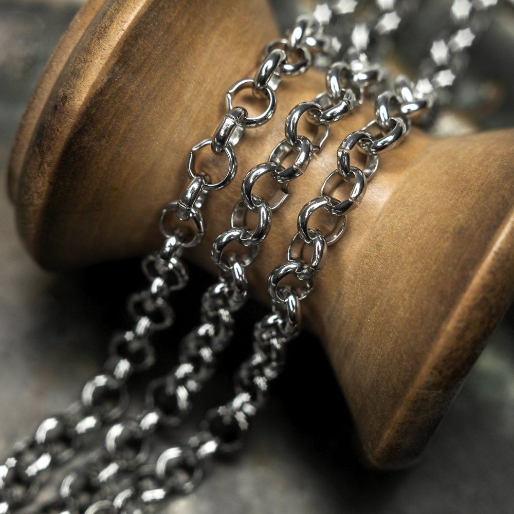 цепочка "раунд 304", цвет стальной, звено 5x1.5 мм