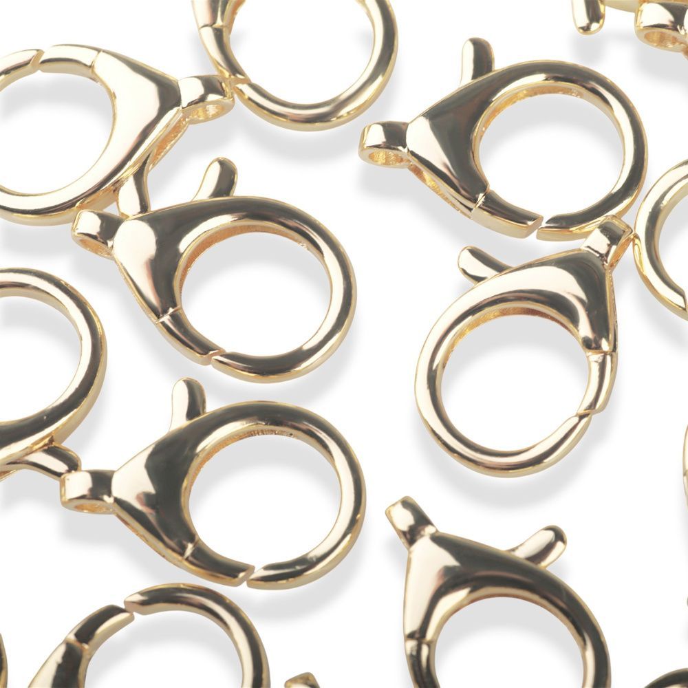 замочек-лобстер, позолота, 20x15x4.5 мм