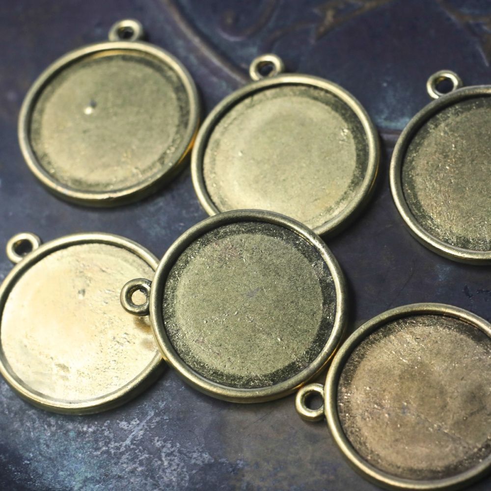 сеттинг круглый "торн", цвет античное золото, 29x25x2 мм