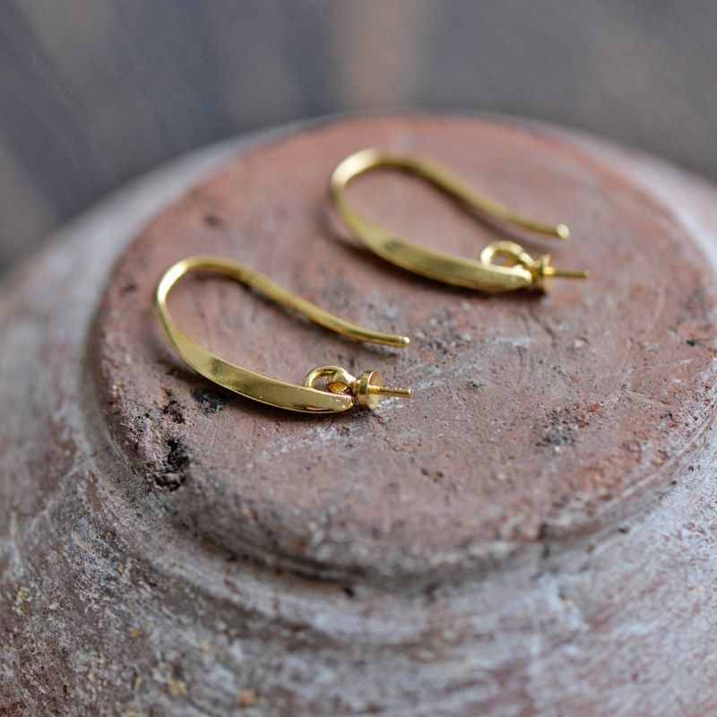 швензы "летиция с бейлом", покрытие золотом, 24x3x2.5 мм