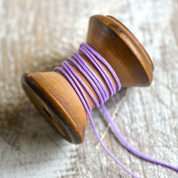 шнур, полиэстер, цвет сиреневый, 1 мм  