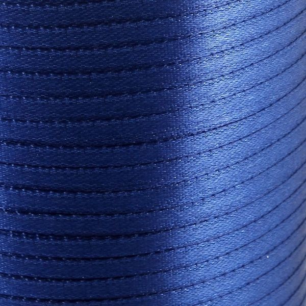 лента, атлас, цвет королевский синий, ширина 3 мм ленты