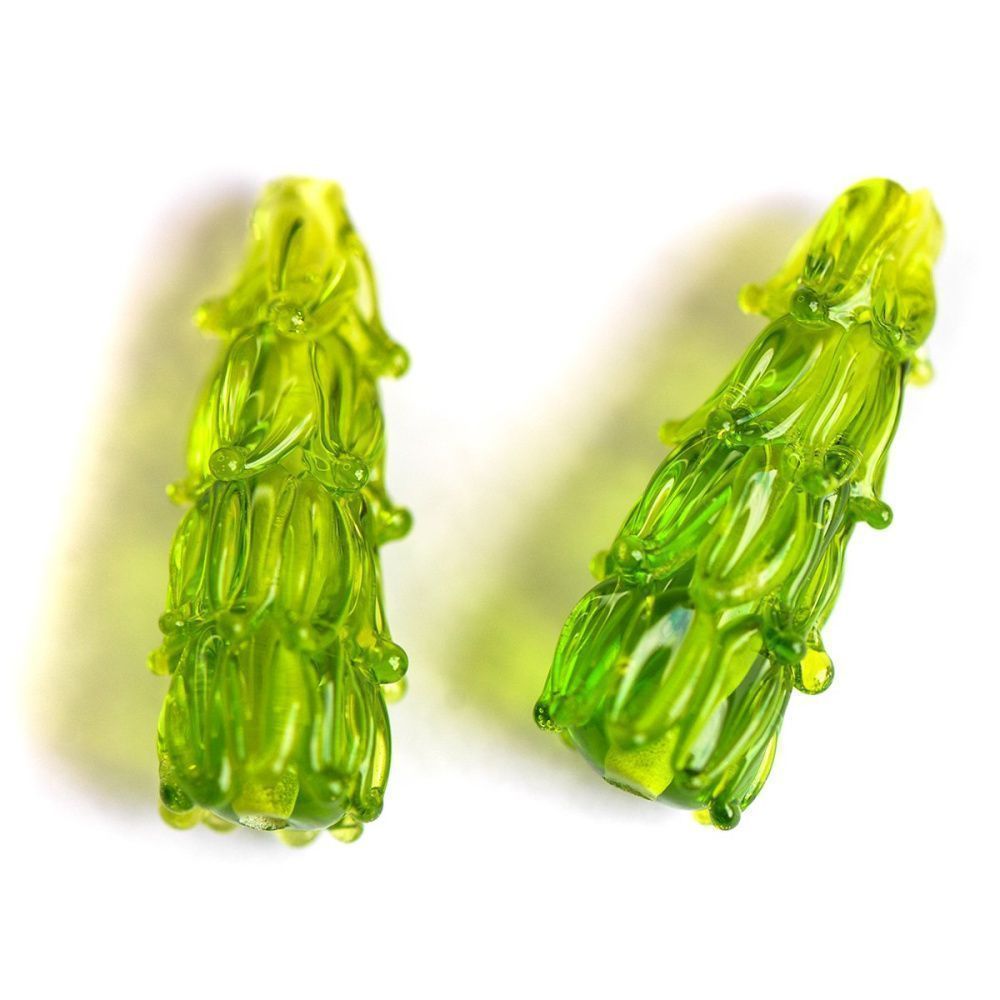 бусина, мурано "ёлочка-иголочка", фигурная, 22х14 мм