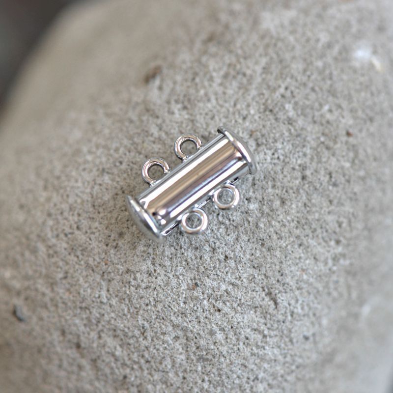 застежка "слайдер" многорядная, цвет платина, 15х11.5х6 мм