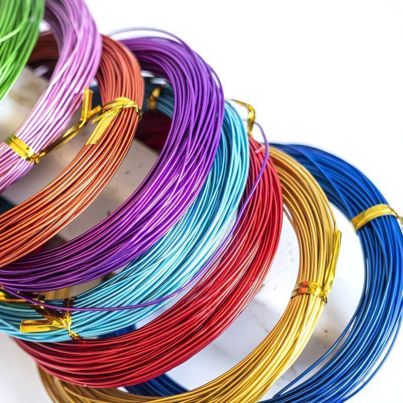 проволока алюминиевая, цветовой микс, 1 мм