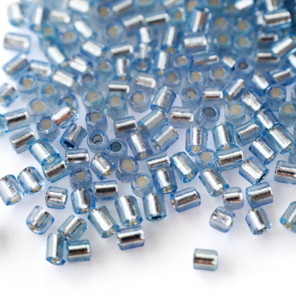 бисер "радуга", рубка, цвет серо-голубой/серебрение (уп 7 г)