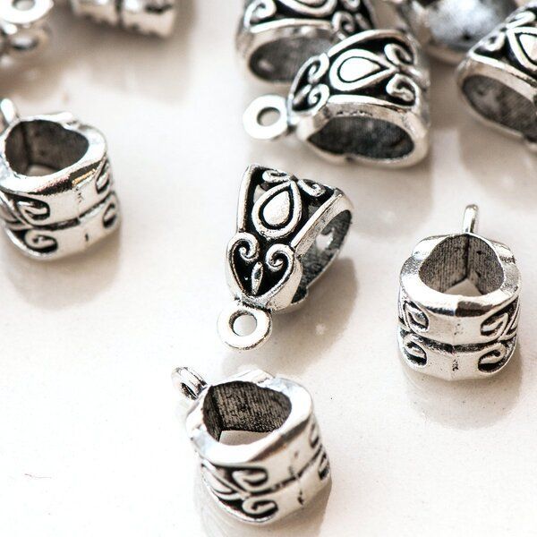 бейл "бута", цвет античное серебро, 13.5х8х8.5 мм