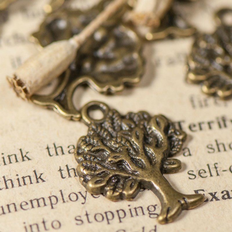 подвеска металлическая "дерево", цвет античная бронза, 22х17 мм