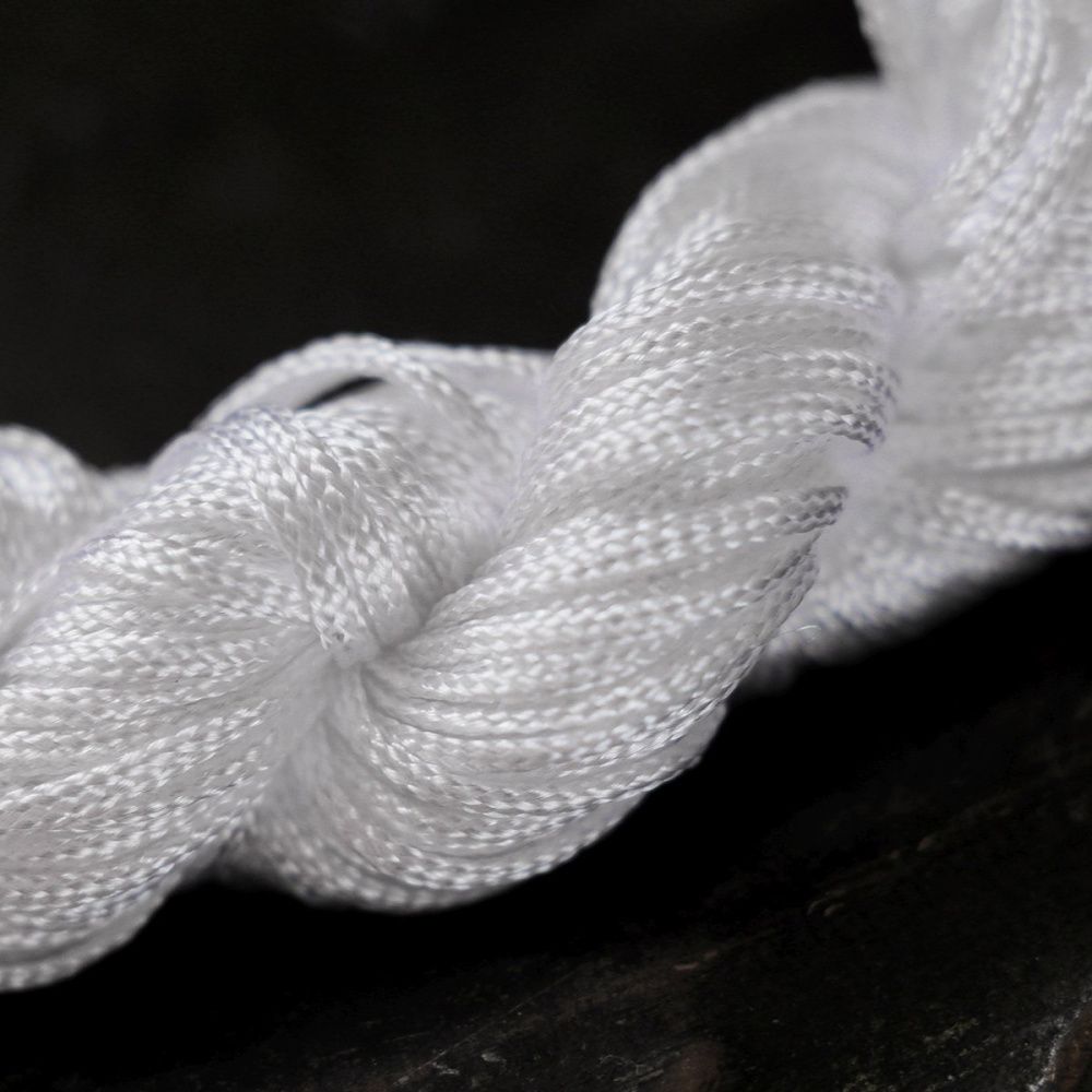 шнур, полиэстер, цвет белый, 1 мм, уп 26 м  