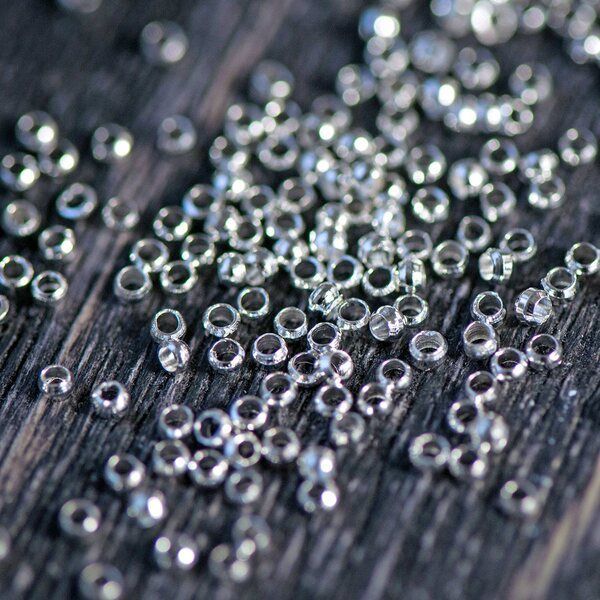 кримп, цвет серебро, 4х2.5 мм  (уп 50 шт)