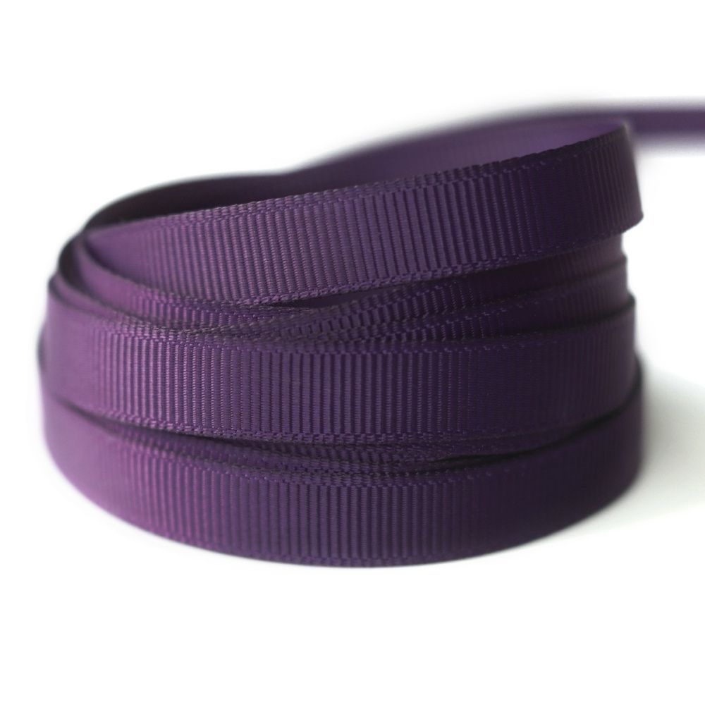 лента репсовая, цвет темно-фиолетовый, ширина 9.5 мм ленты