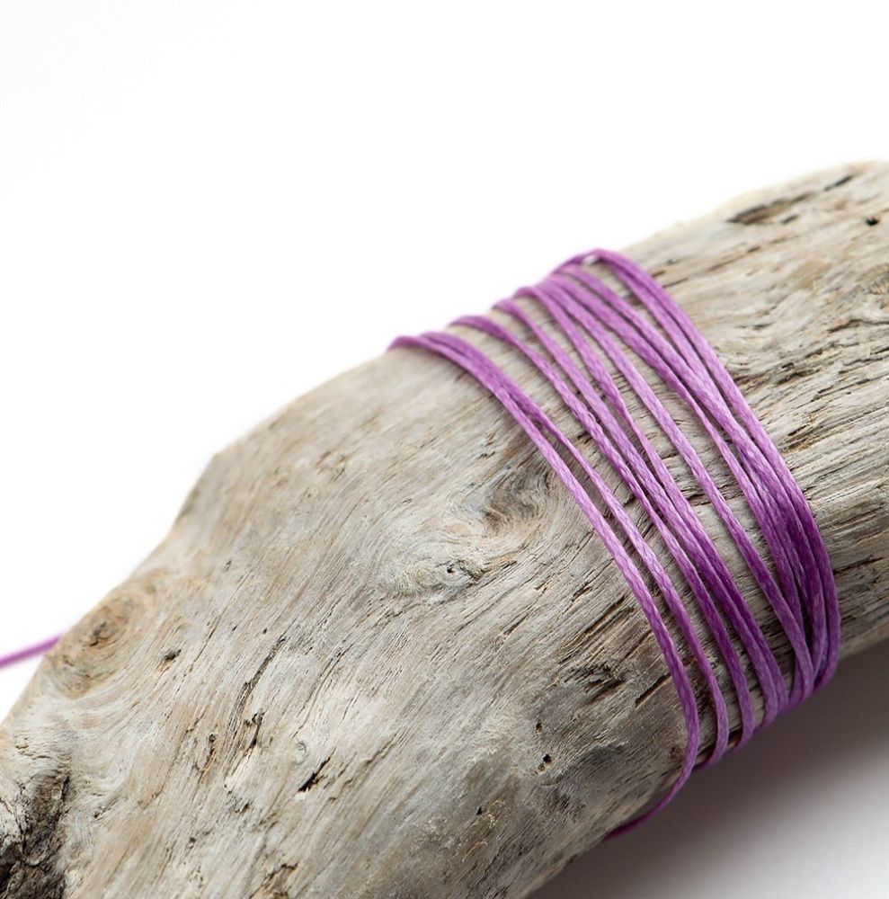 шнур вощеный, цвет сиреневый, 1х0.4 мм