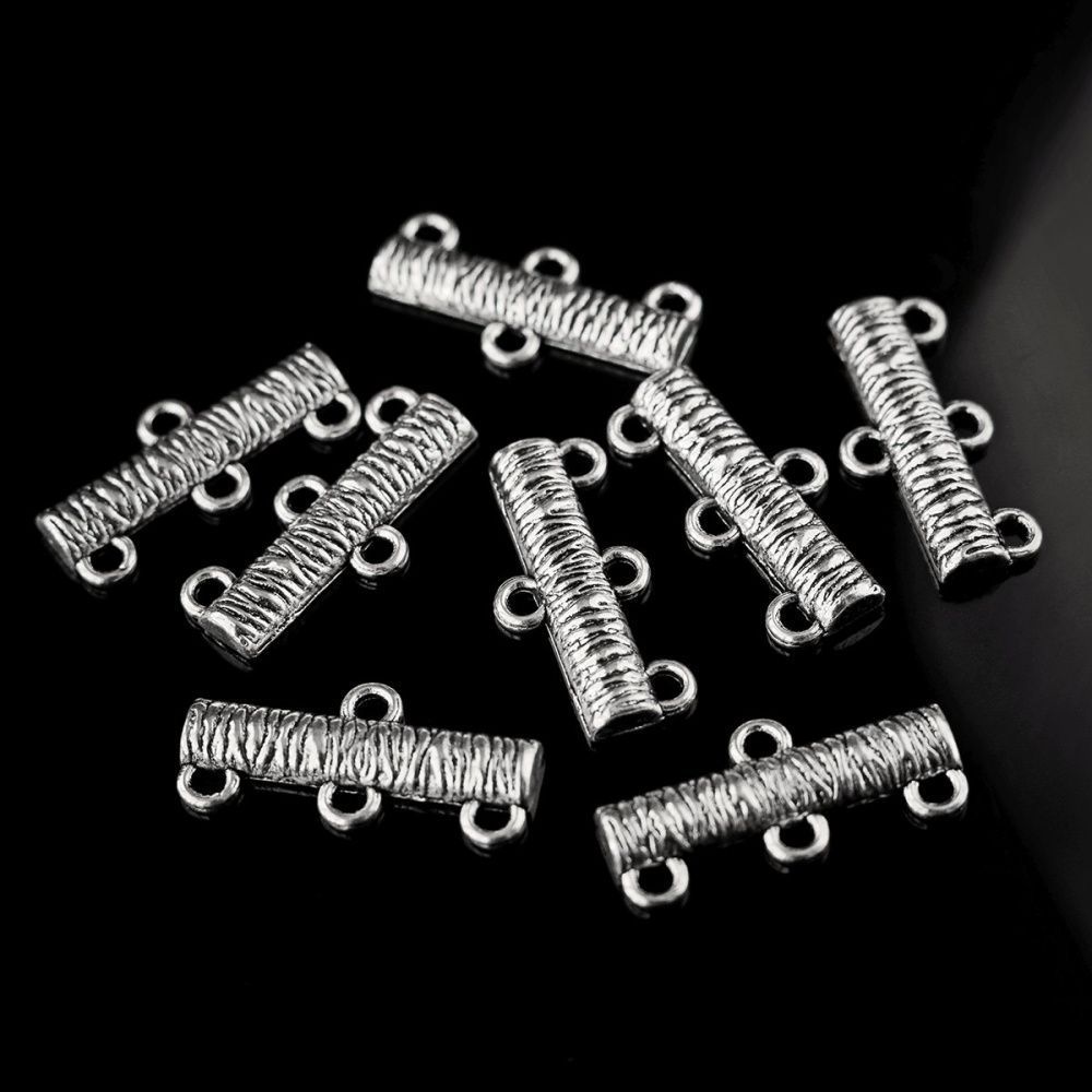 коннектор "натура", цвет античное серебро, 11.5x25x3 мм